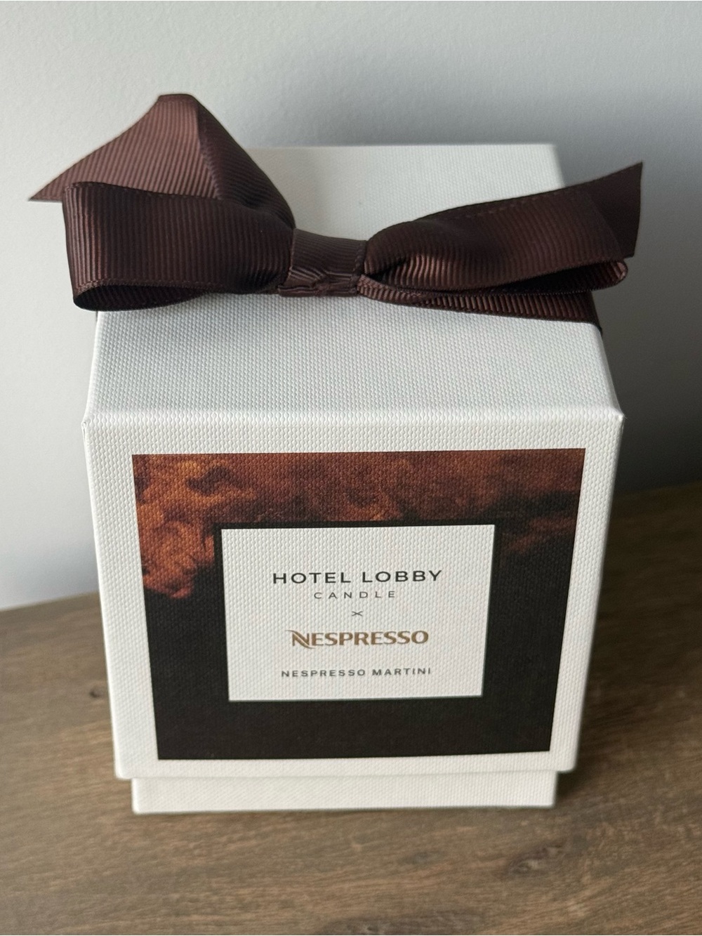Hotel Lobby x Nespresso Brown Ribbon Scented Candle - Nespresso Martini